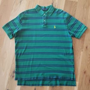 Polo by Ralph Lauren, Men's L, green w/ navy.